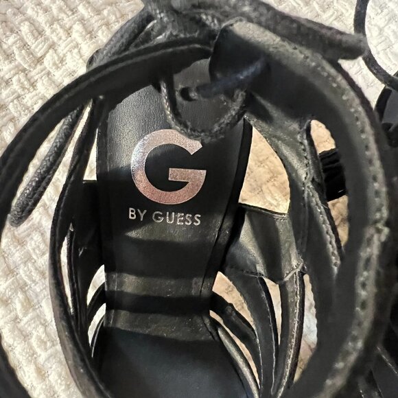 G By Guess Black Galway Open Back Block Heel Shoes - Picture 2 of 6